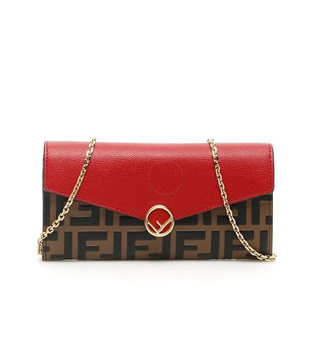 red fendi wallet|authentic fendi wallet.